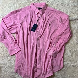 Ralph Lauren Polo Classic Men's Pink Oxford Button Up Dress Shirt Size 3xb New !